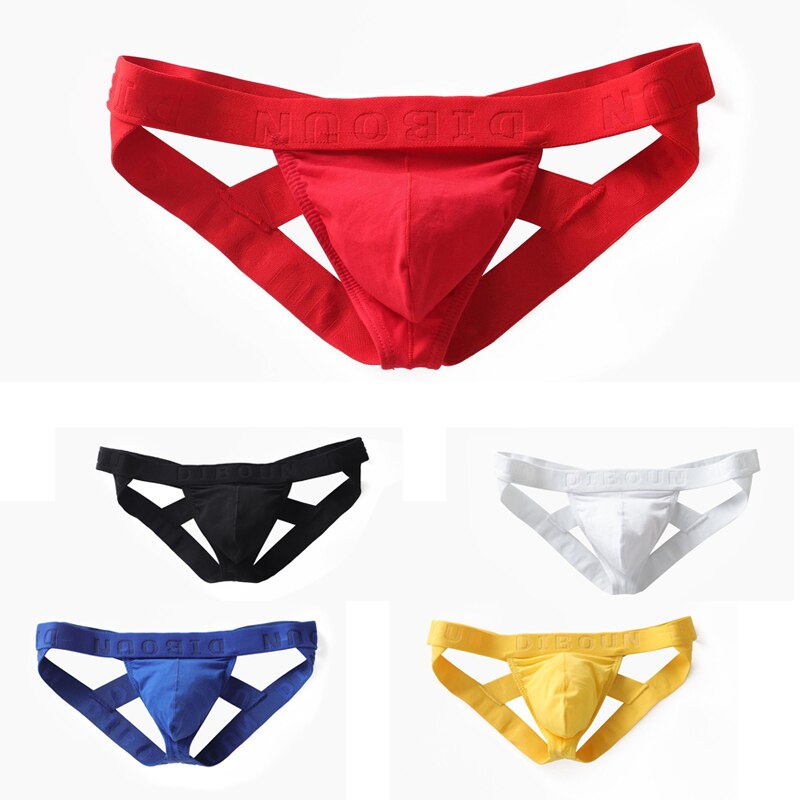 Men's backspace sexy thong low-waist butt-lifting cotton tight-fitting double thong trendy gay underwear by