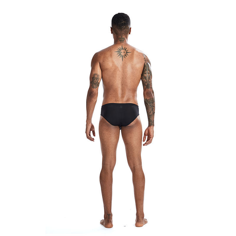 Nylon Ice Silk Breathable And Comfortable Low-Waist U-Convex Big Pouch Men'S Briefs