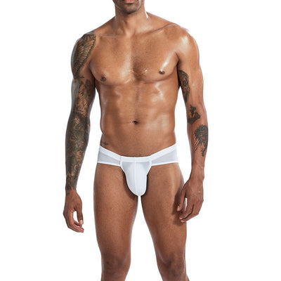 Nylon Ice Silk Breathable And Comfortable Low-Waist U-Convex Big Pouch Men'S Briefs