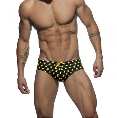 Man's Low Rize Swimming Tight Push-up Pad Swim Trunks Sport Briefs Swimwear Low Waist Gay Beach