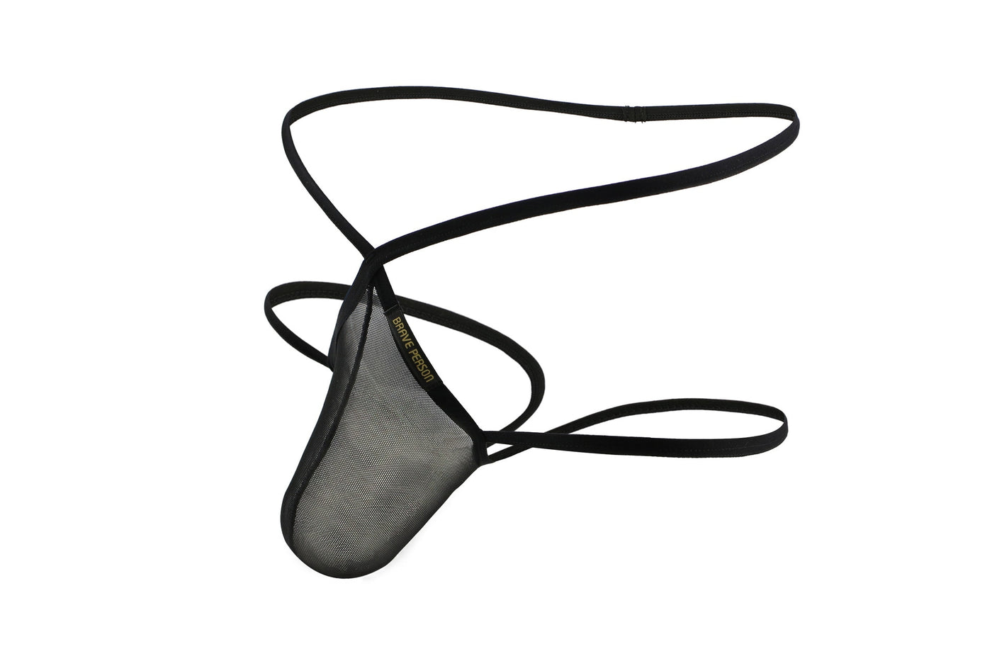BRAVE PERSON Transparent Men's Briefs Thongs Jockstrap Penis Pouch Mesh Breathable Underwear Men Low-waist Gay G-string