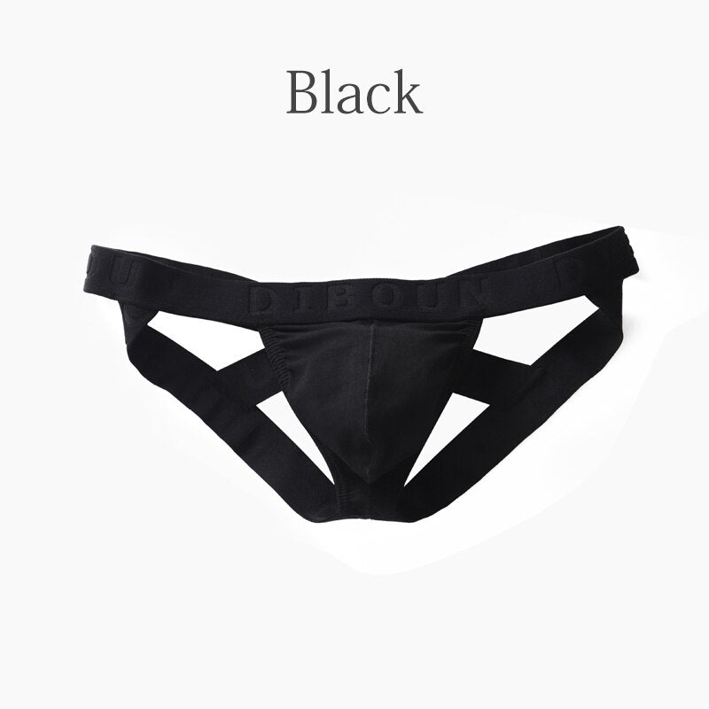 Men's backspace sexy thong low-waist butt-lifting cotton tight-fitting double thong trendy gay underwear by