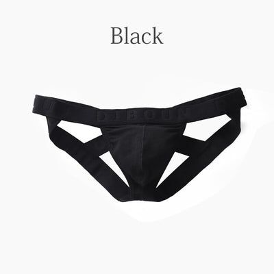 Men's backspace sexy thong low-waist butt-lifting cotton tight-fitting double thong trendy gay underwear by