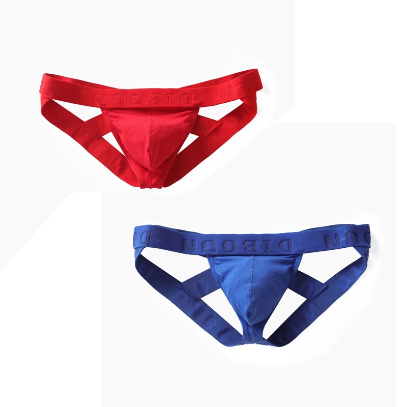 Men's backspace sexy thong low-waist butt-lifting cotton tight-fitting double thong trendy gay underwear by